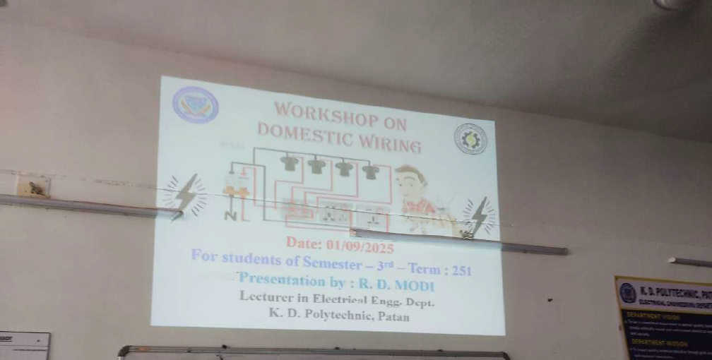 WORKSHOP ON DOMESTIC WIRING